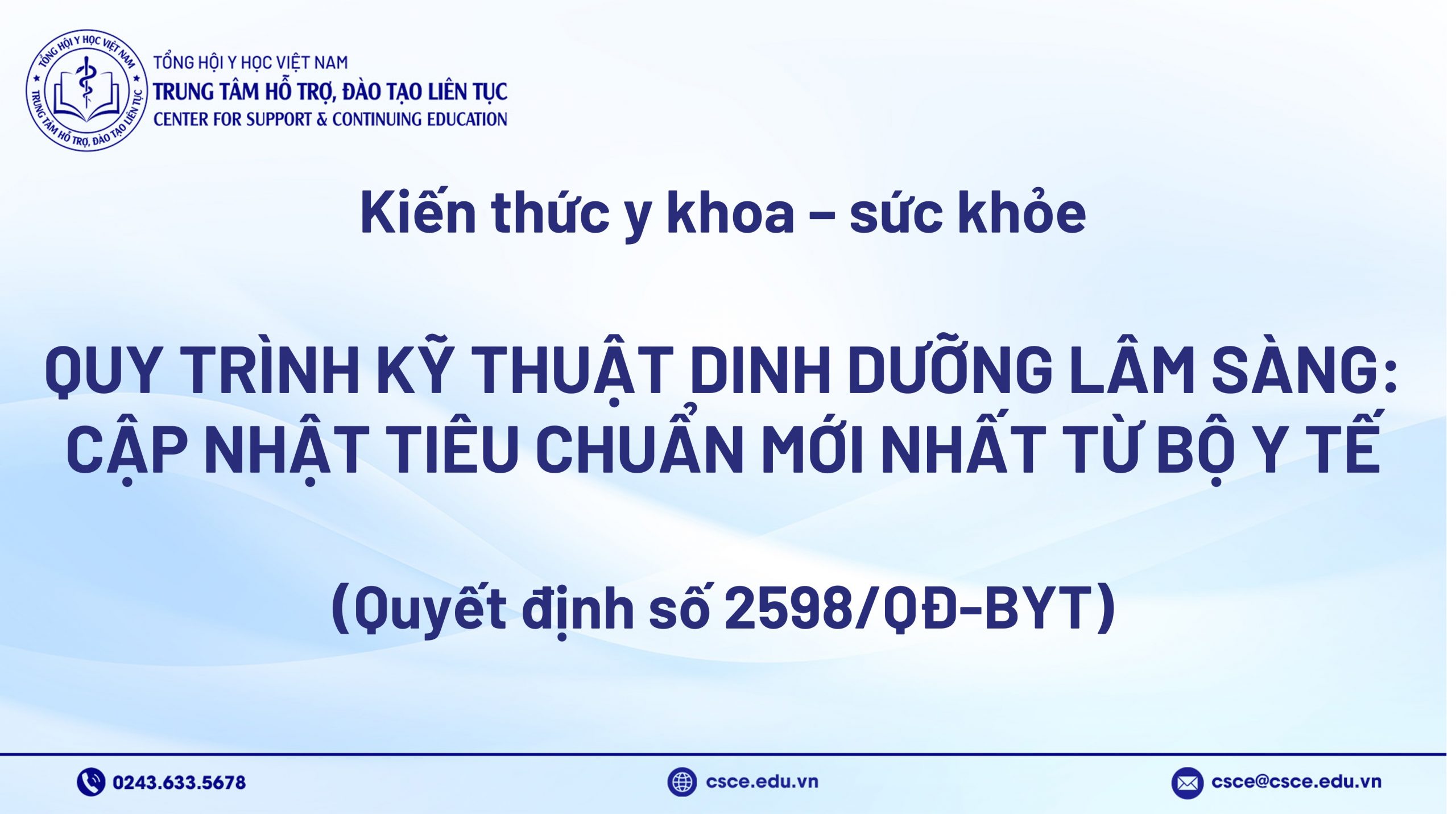 Quy trình Kỹ thuật Dinh dưỡng Lâm sàng: Cập nhật Tiêu chuẩn Mới nhất từ Bộ Y tế (Quyết định số 2598/QĐ-BYT)