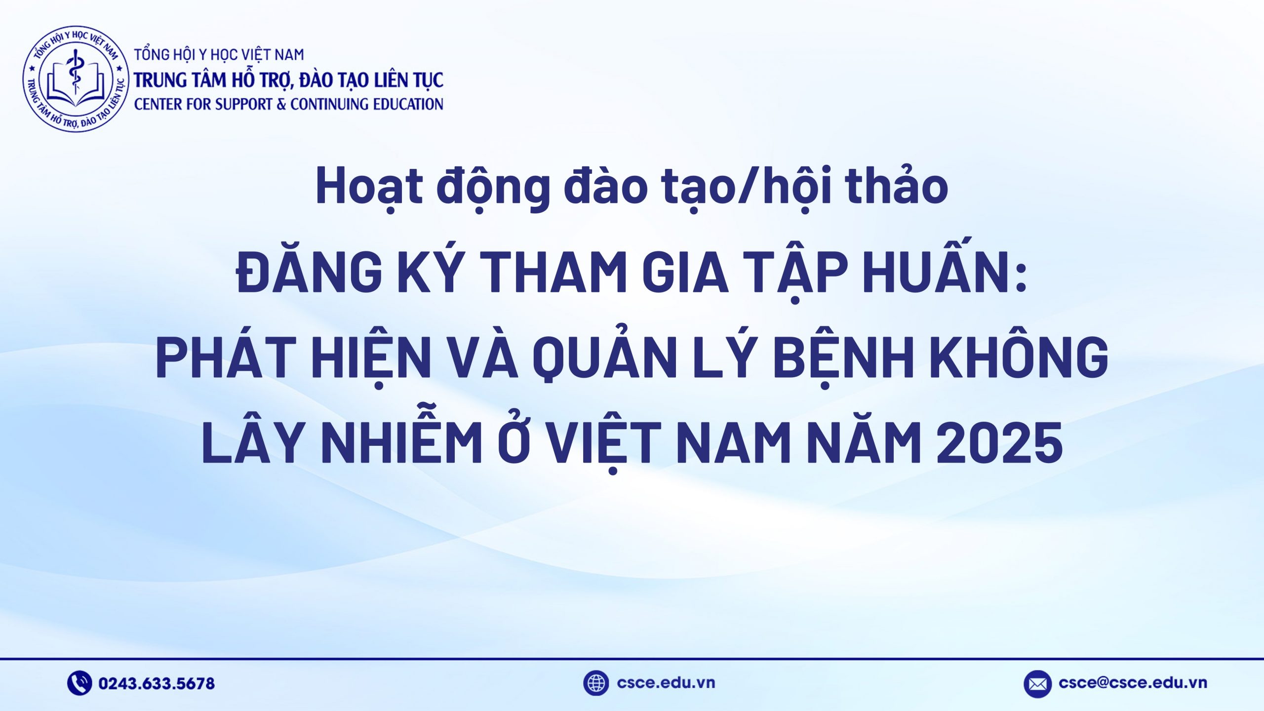 Đăng ký tham gia tập huấn: Phát hiện và quản lý bệnh không lây nhiễm ở Việt Nam năm 2025