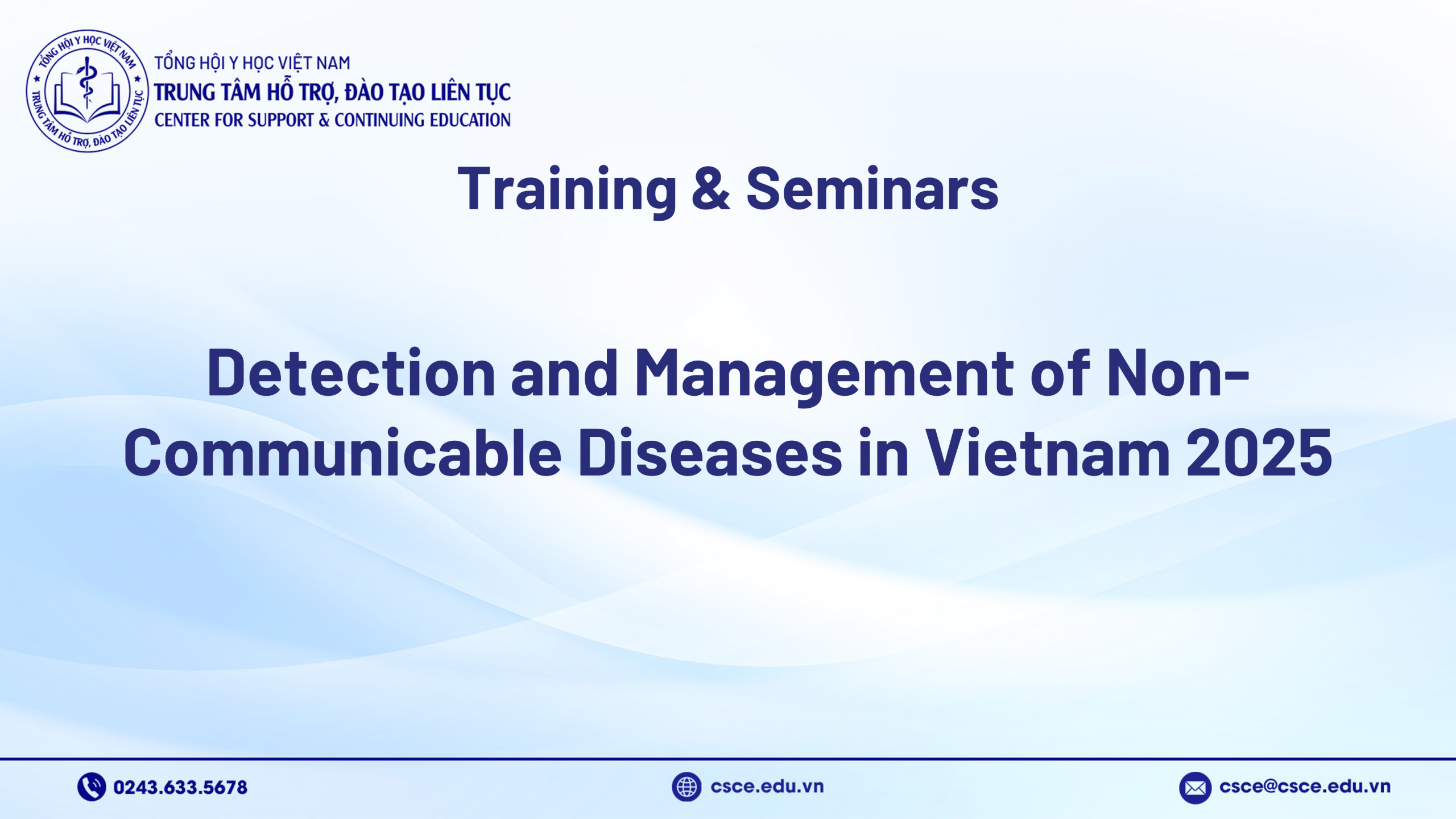 Registration for Training Workshop: Detection and Management of Non-Communicable Diseases in Vietnam 2025