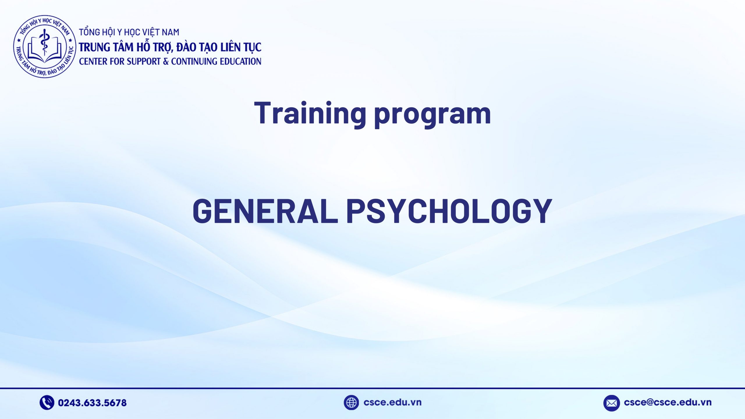 Training Program “General Psychology”