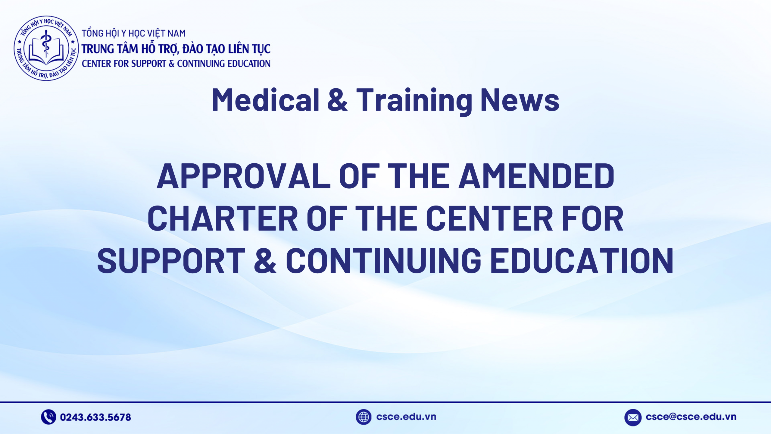 Approval of the Amended Regulation of the Center for Support & Continuing Education