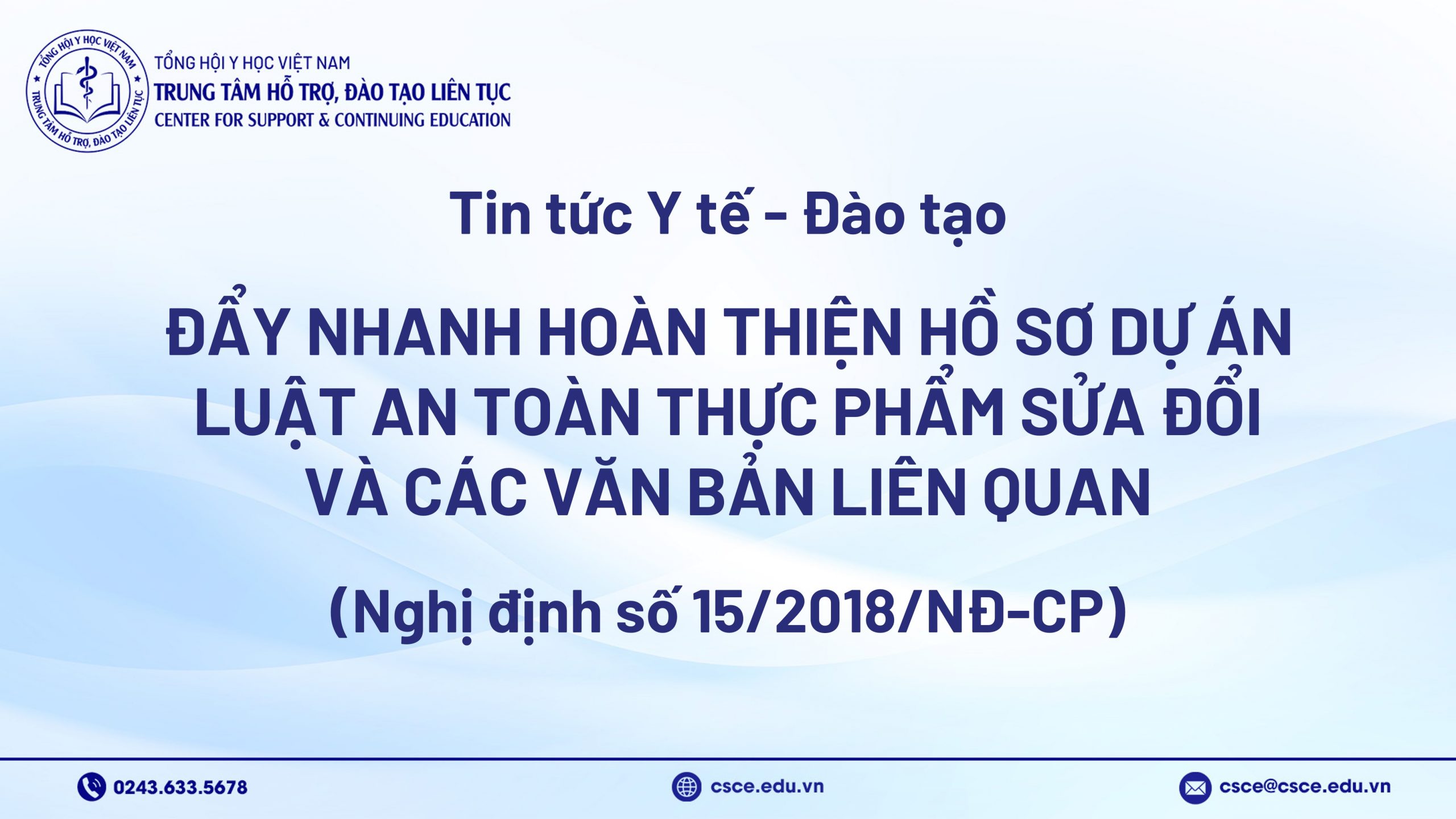 Đẩy nhanh hoàn thiện hồ sơ dự án Luật An toàn thực phẩm sửa đổi và các văn bản liên quan