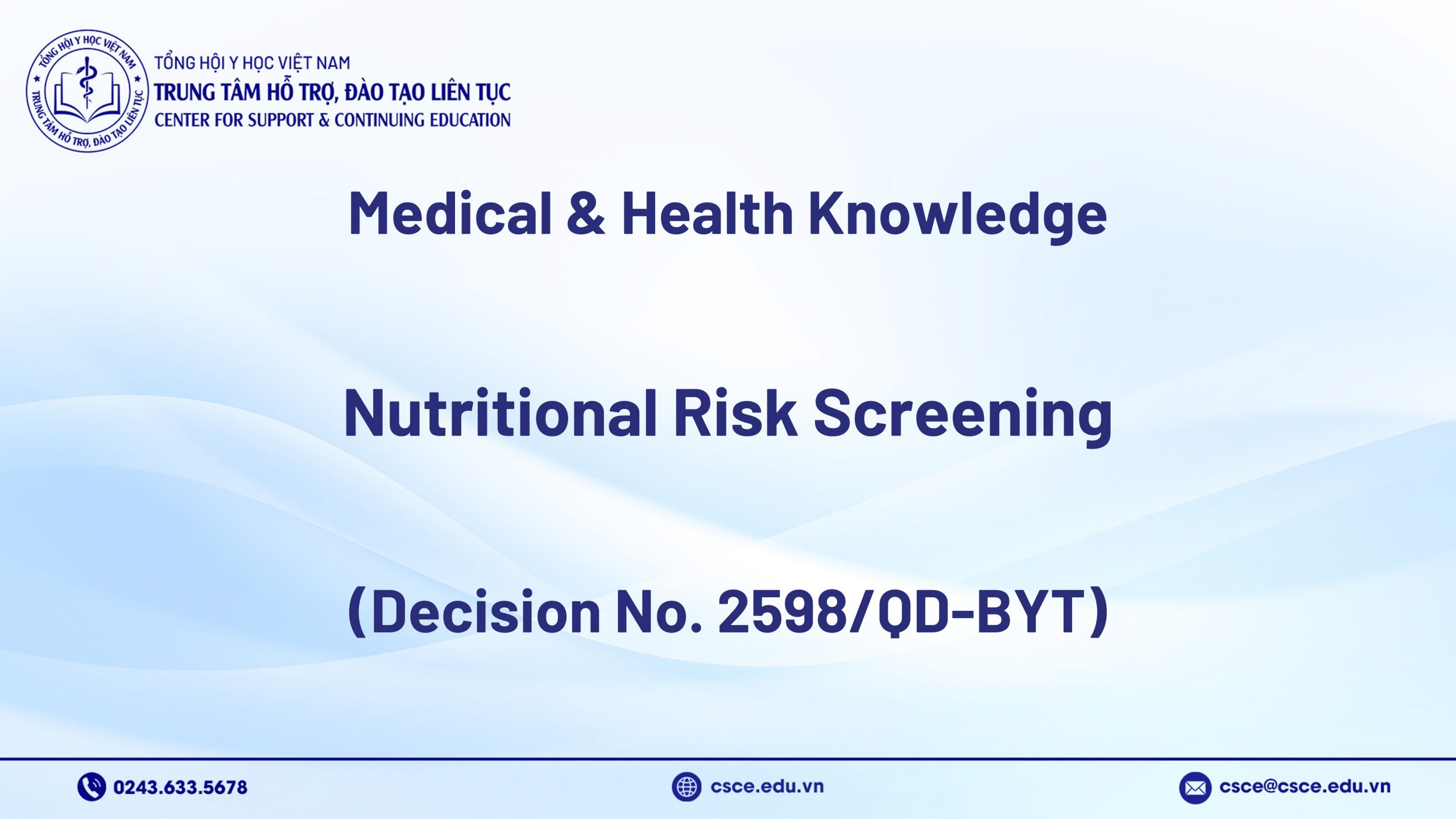 Nutritional Risk Screening (Decision No. 2598/QD-BYT)
