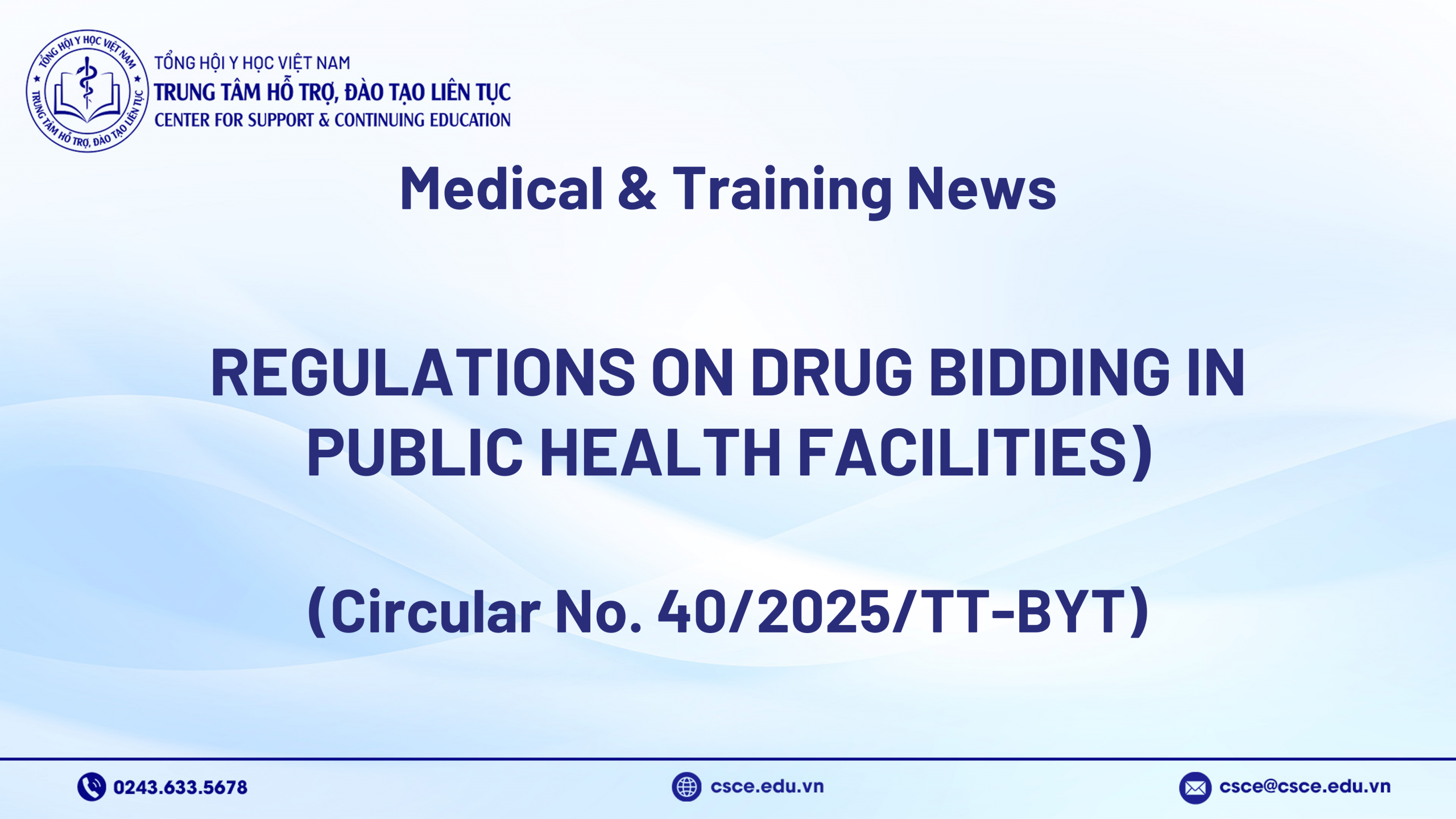 Regulations on Drug Bidding in Public Health Facilities (Circular No. 40/2025/TT-BYT)