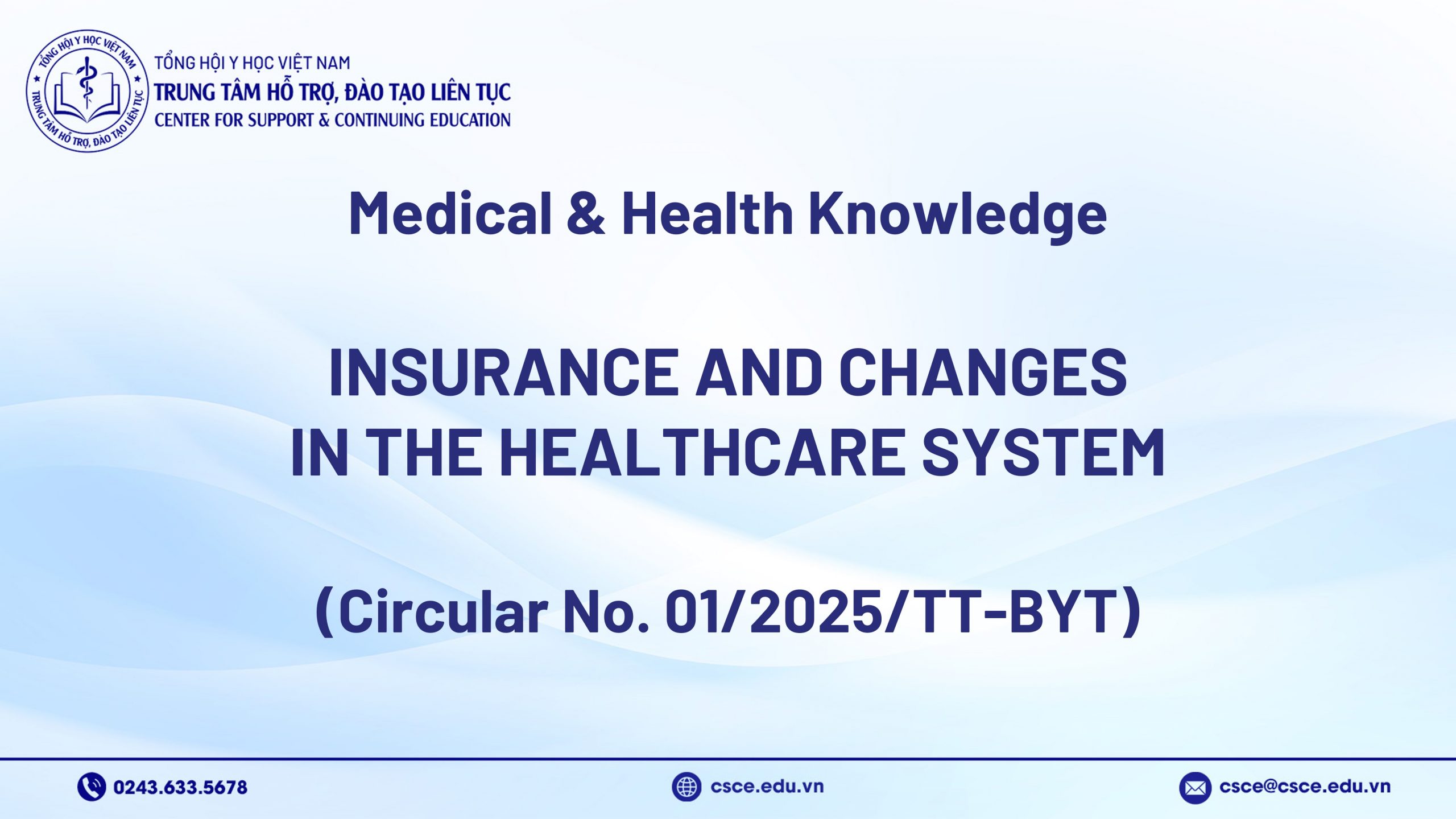 Insurance and Changes in the Healthcare System (Circular No. 01/2025/TT-BYT)