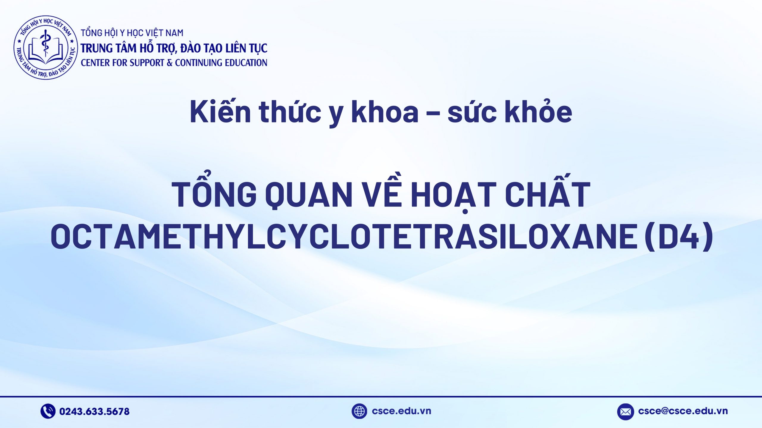 Tổng quan về hoạt chất Octamethylcyclotetrasiloxane (D4)