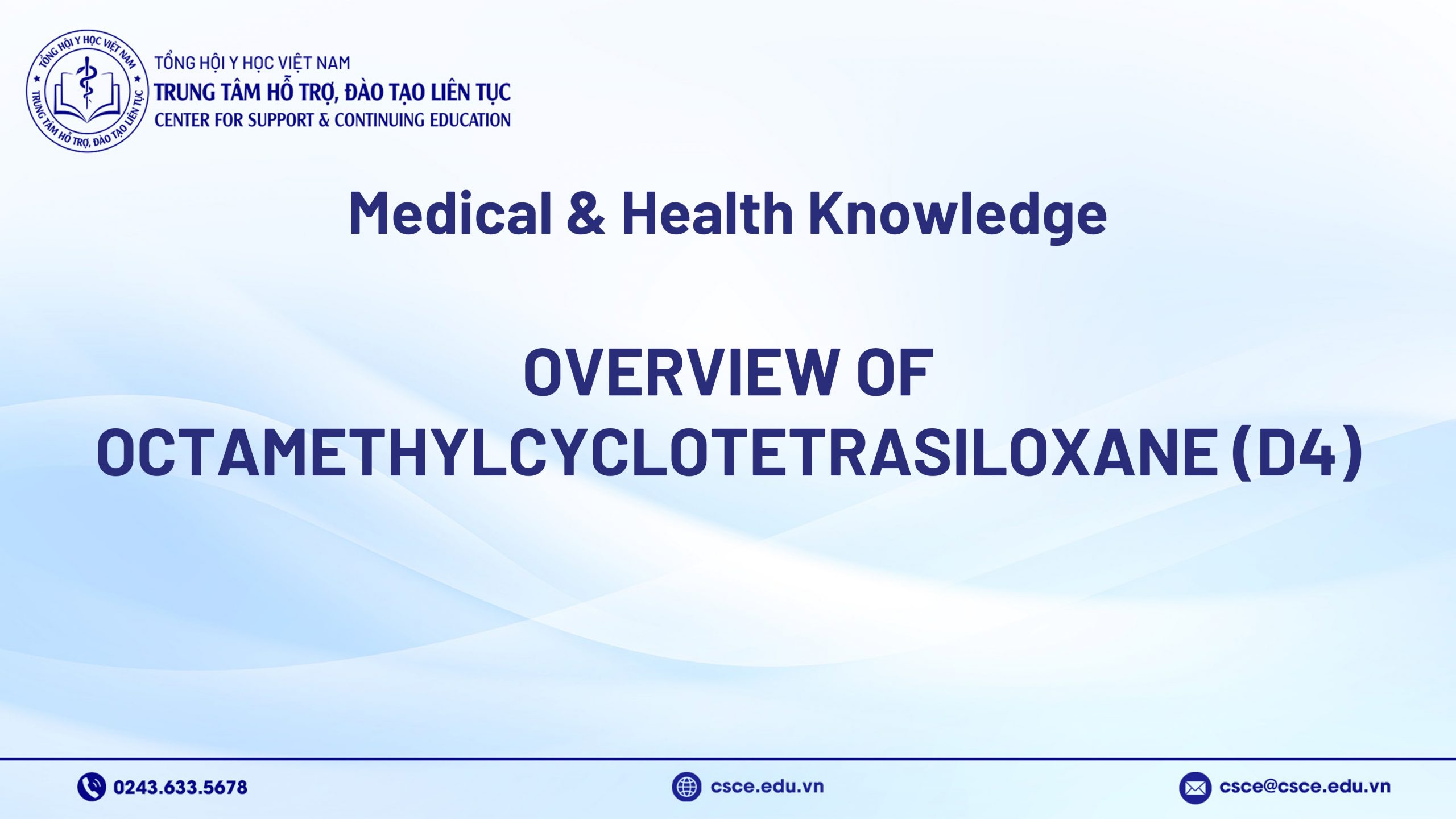 Overview of Octamethylcyclotetrasiloxane (D4)