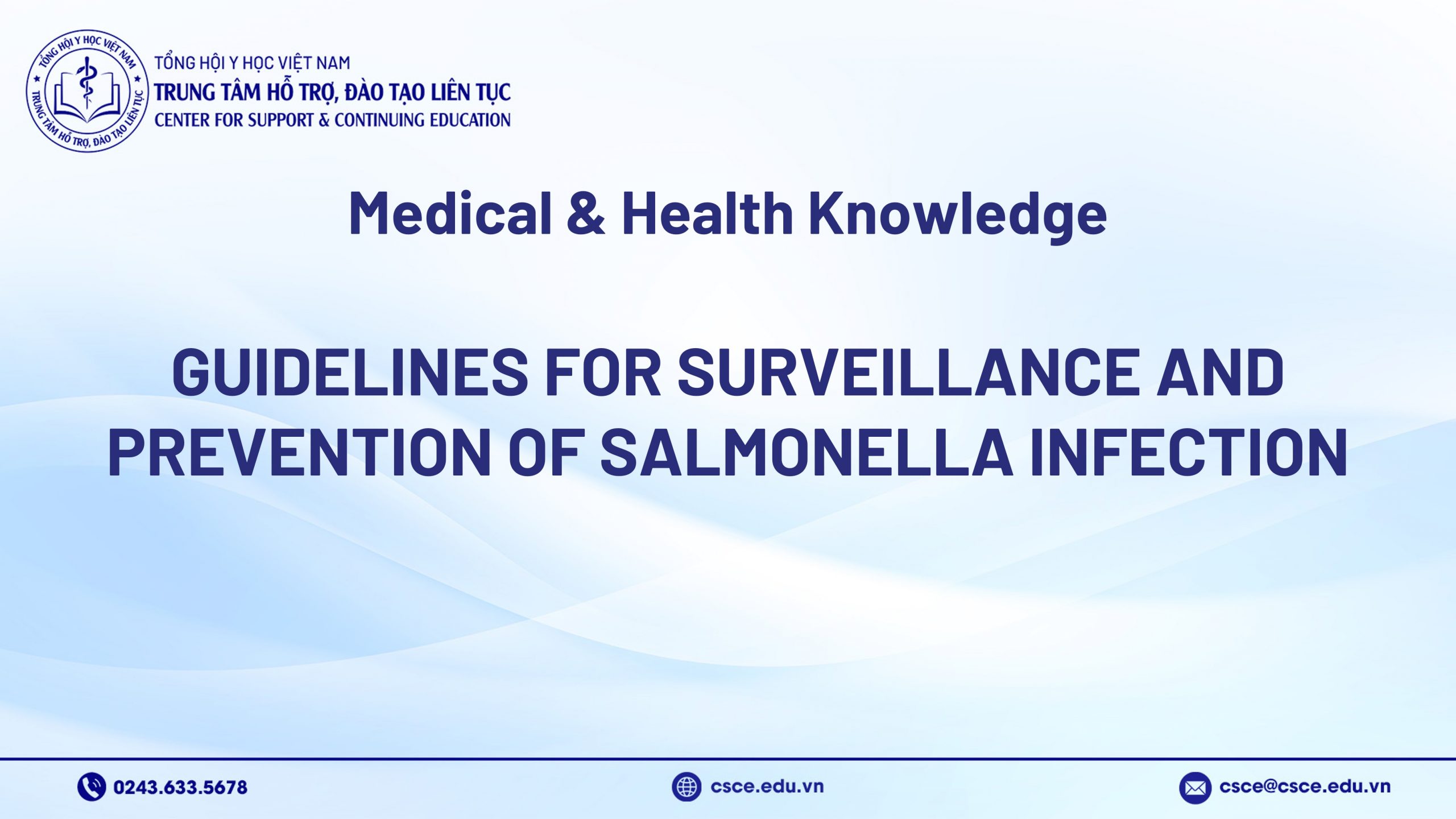 Guidelines for Surveillance and Prevention of Salmonella Infection