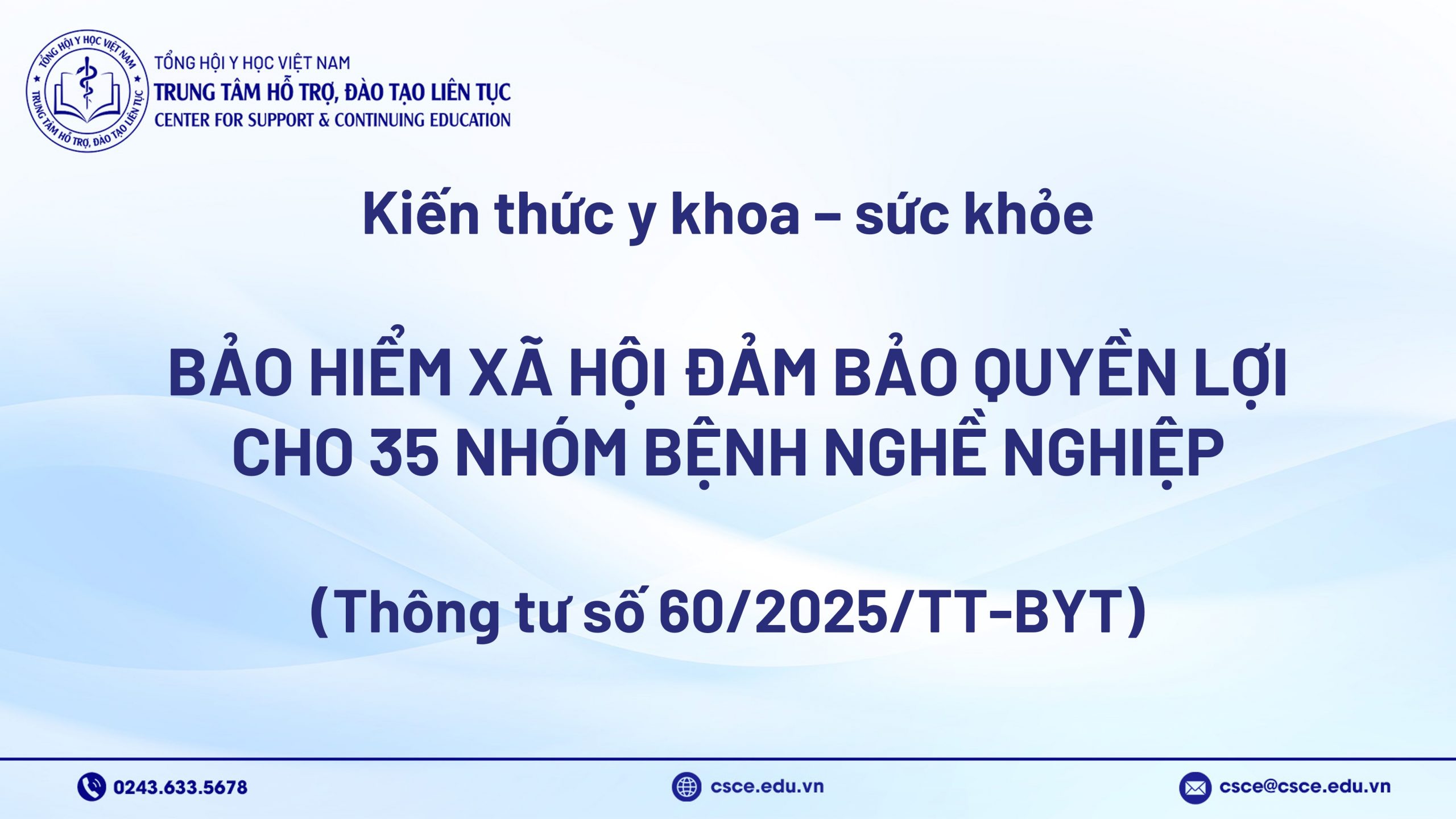 Bảo hiểm xã hội đảm bảo quyền lợi cho 35 nhóm bệnh nghề nghiệp  (Thông tư số 60/2025/TT-BYT)