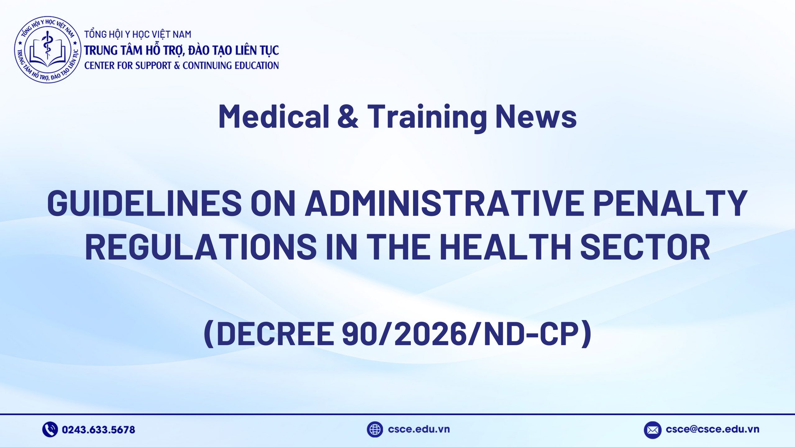 Guidelines on administrative penalty regulations in the health sector (Decree 90/2026/ND-CP)
